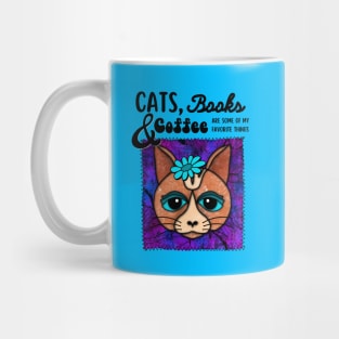 Cats, Books and Coffee Funny Design Mug